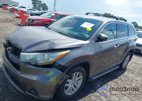 2015 Toyota Highlander Le z USA, uszkodzony, nr VIN 5TDZARFH4FS014186